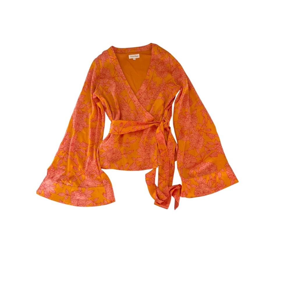 Privacy Please OrangeLinnea Marigold Ana Blouse Size Small
